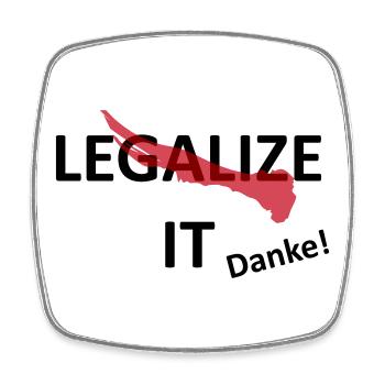 Cannabis Marijuana Legalization - Square fridge magnet - white - Front