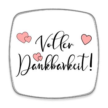Voller Dankbarkeit VERTRAUEN HOFFNUNG - Viereckiger Kühlschrankmagnet - Weiß - Vorne
