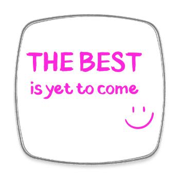 The best is yet to come! für Schwangere - Viereckiger Kühlschrankmagnet - Weiß - Vorne