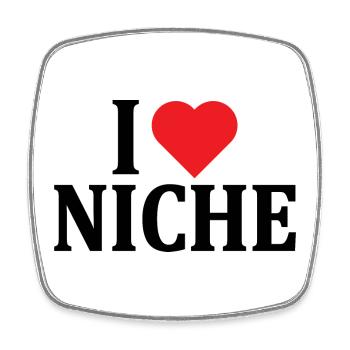 t-shirt I love Niche t-shirt gift idea - Square fridge magnet - white - Front