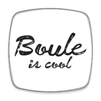 Boule c’est cool ! Bouler Outfit Boules de Boule - Magnet carré - blanc - Devant