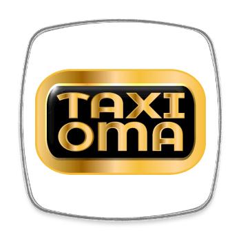 TAXI OMI TAXIFAHRERIN OMA - Viereckiger Kühlschrankmagnet - Weiß - Vorne