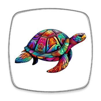 Sea turtle - Square fridge magnet - white - Front
