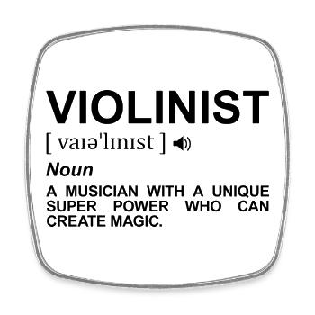 Violinist Definition - Square fridge magnet - white - Front