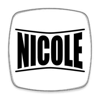 Nicole T-Shirt T-Shirt Geschenkidee - Viereckiger Kühlschrankmagnet - Weiß - Vorne