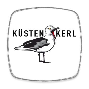Küstenkerl - Viereckiger Kühlschrankmagnet - Weiß - Vorne
