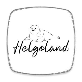 Helgoland Robbe - Viereckiger Kühlschrankmagnet - Weiß - Vorne