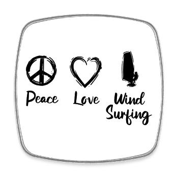 Windsurfing Motivation - Square fridge magnet - white - Front
