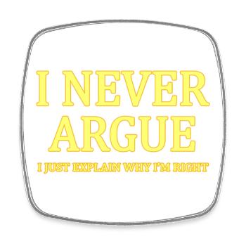 T-shirt humoristique de typographie d’affirmation de soi - Magnet carré - blanc - Devant