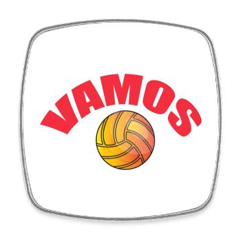 VAMOS - Viereckiger Kühlschrankmagnet - Weiß - Vorne