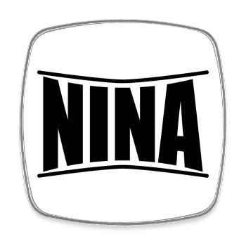 T-Shirt Nina T-Shirt Geschenkidee - Viereckiger Kühlschrankmagnet - Weiß - Vorne