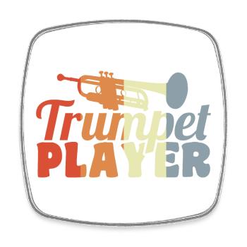 Bester Trompetenspieler - Viereckiger Kühlschrankmagnet - Weiß - Vorne