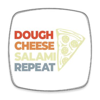Drôle de dicton de pizza - Magnet carré - blanc - Devant