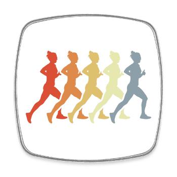 Vintage Runner - Square fridge magnet - white - Front