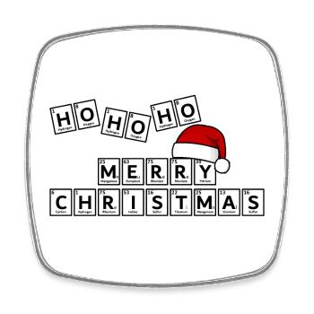 Ho Ho Ho Merry Christmas - Square fridge magnet - white - Front