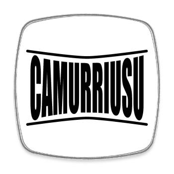 T-Shirt Sizilien Begriff Camurriusu - Viereckiger Kühlschrankmagnet - Weiß - Vorne