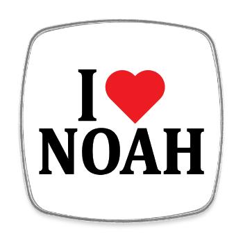 t-shirt j’aime Noah t-shirt idée cadeau - Magnet carré - blanc - Devant