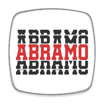 T-Shirt Abraham T-Shirt gestapelter Text Geschenkidee - Viereckiger Kühlschrankmagnet - Weiß - Vorne
