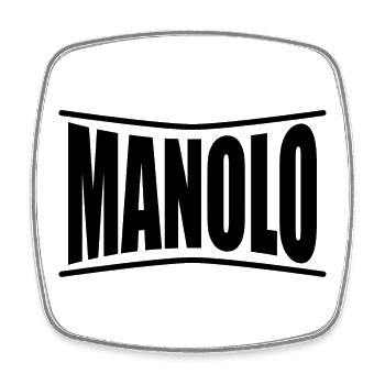 Manolo name t-shirt t-shirt gift idea - Square fridge magnet - white - Front