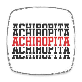 t-shirt Achiropita t-shirt name stacked text - Square fridge magnet - white - Front