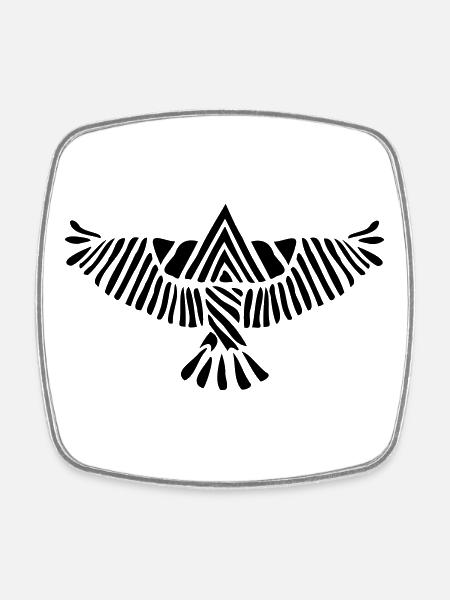 Adler - Viereckiger Kühlschrankmagnet - Weiß
