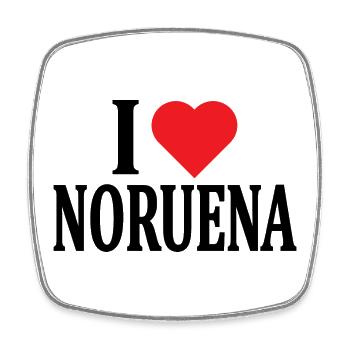 T-Shirt I love Noruena T-Shirt Geschenkidee - Viereckiger Kühlschrankmagnet - Weiß - Vorne