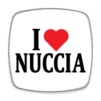 T-Shirt I love Nuccia T-Shirt Geschenkidee - Viereckiger Kühlschrankmagnet - Weiß - Vorne