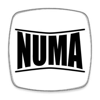 T-Shirt Numa T-Shirt Geschenkidee - Viereckiger Kühlschrankmagnet - Weiß - Vorne