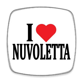 Ich liebe T-Shirt Nuvoletta T-Shirt Geschenkidee - Viereckiger Kühlschrankmagnet - Weiß - Vorne