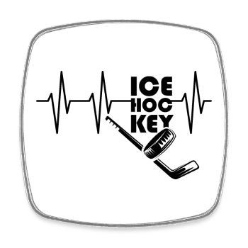 Herzschlag icehockey puls Eishockey Symbol Team - Viereckiger Kühlschrankmagnet - Weiß - Vorne