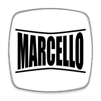 t-shirt Marcello t-shirt idée cadeau - Magnet carré - blanc - Devant