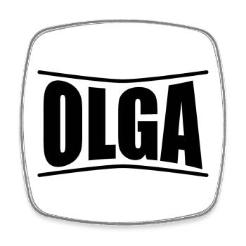 Olga T-Shirt T-Shirt Geschenkidee - Viereckiger Kühlschrankmagnet - Weiß - Vorne
