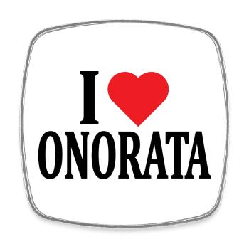 J’aime le t-shirt Onorata t-shirt idée cadeau - Magnet carré - blanc - Devant