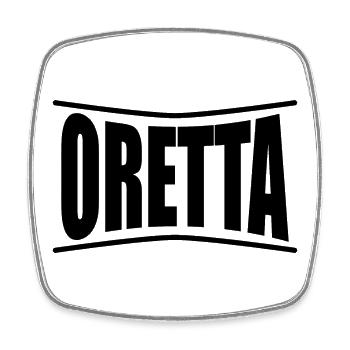 Oretta T-Shirt T-Shirt Geschenkidee - Viereckiger Kühlschrankmagnet - Weiß - Vorne
