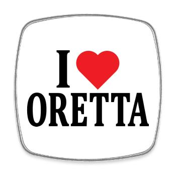 J’aime Oretta t-shirt t-shirt idée cadeau - Magnet carré - blanc - Devant