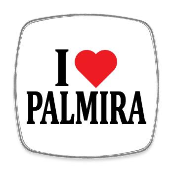 T-Shirt I love Palmira T-Shirt Geschenkidee - Viereckiger Kühlschrankmagnet - Weiß - Vorne