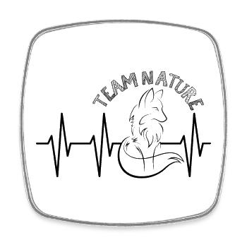 pulse fox nature heartbeat icon graphic icon - Square fridge magnet - white - Front