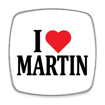 t-shirt j’aime Martin t-shirt idée cadeau - Magnet carré - blanc - Devant