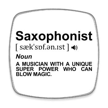 Saxophonist Definition - Square fridge magnet - white - Front