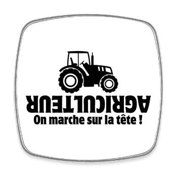 agriculteur, agriculture, paysan, fermier - Magnet carré - blanc - Devant