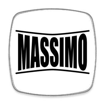 t-shirt Massimo t-shirt gift idea - Square fridge magnet - white - Front