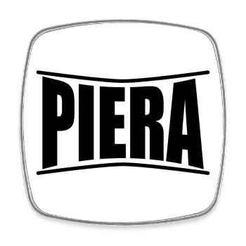 Tee shirt Piera idée cadeau t-shirt - Magnet carré - blanc - Devant