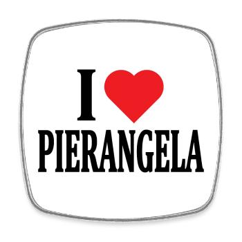 t-shirt J'aime Pierangela t-shirt idée cadeau - Magnet carré - blanc - Devant