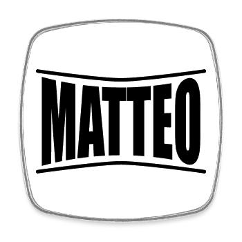 Matteo t-shirt gift idea t-shirt - Square fridge magnet - white - Front