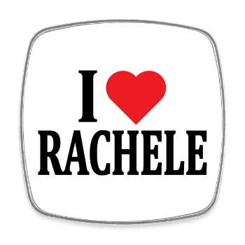 t-shirt I love Rachele t-shirt gift idea - Square fridge magnet - white - Front