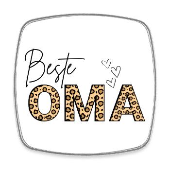 Beste Oma - best grandma - Square fridge magnet - white - Front