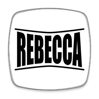 t-shirt Rebecca t-shirt gift idea - Square fridge magnet - white - Front