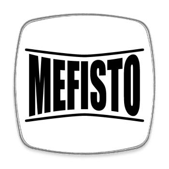 Mephisto t-shirt t-shirt gift idea - Square fridge magnet - white - Front