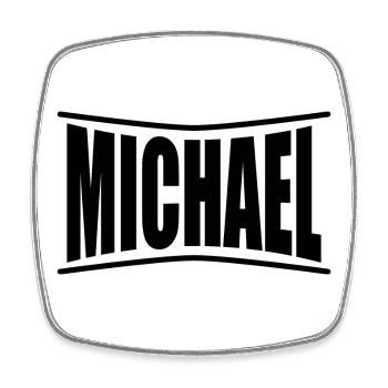t-shirt Michael t-shirt gift idea - Square fridge magnet - white - Front