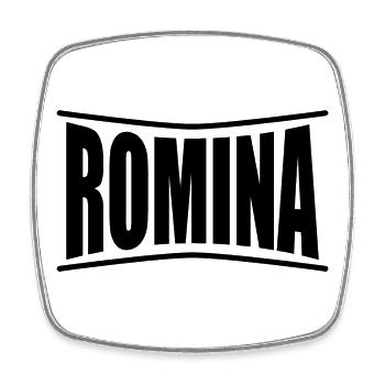 Romina T-Shirt T-Shirt Geschenkidee - Viereckiger Kühlschrankmagnet - Weiß - Vorne